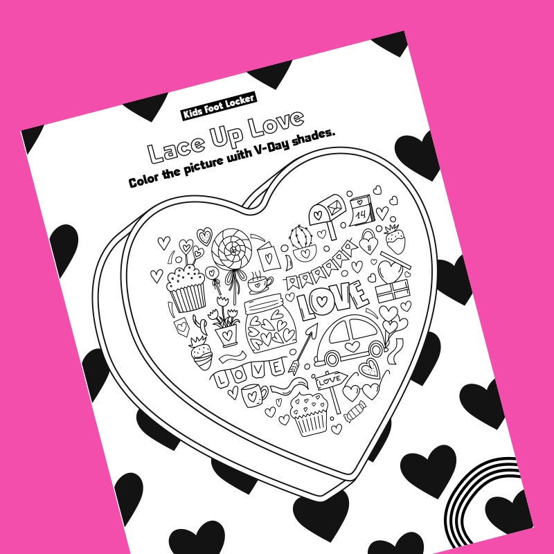 Download the Lace Up Love coloring page