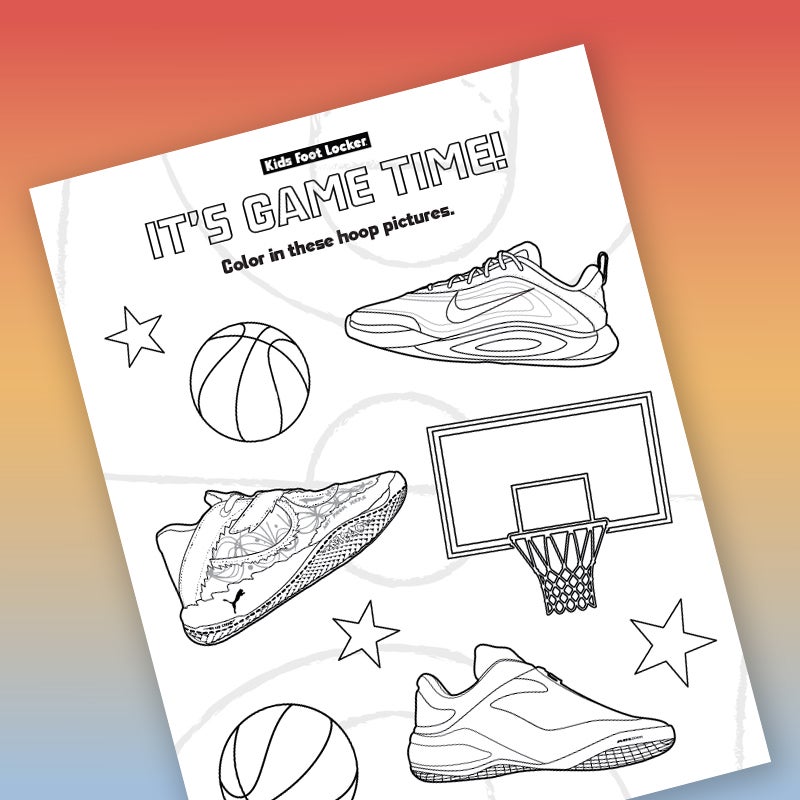 Download the It's Game Time! coloring page