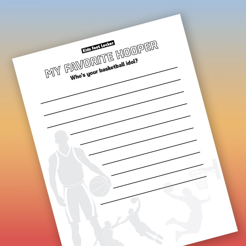 Download the My Favorite Hooper writing page