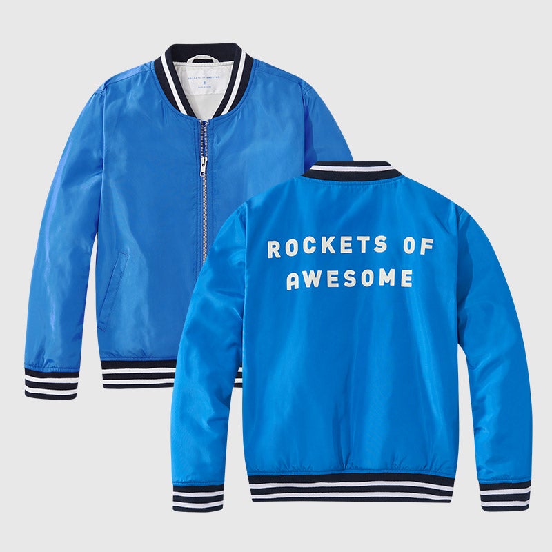 shop electric azure bomber jacket