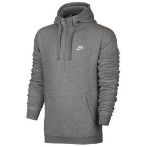 men's nike club half zip fleece hoodie