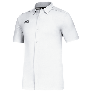 adidas men's team iconic full button polo