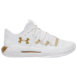 under armour white and gold volleyball shoes