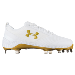 white and gold under armour cleats