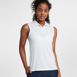 nike women's dry sleeveless golf polo