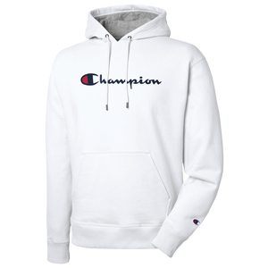 champion powerblend hoodie white