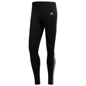 Adidas Run 3 Stripe Tights Men S Running Clothing Black White