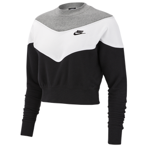 nike heritage black and white colorblock sweatshirt