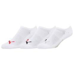 Women's - PUMA No Show 3 Pack Socks - White/Red