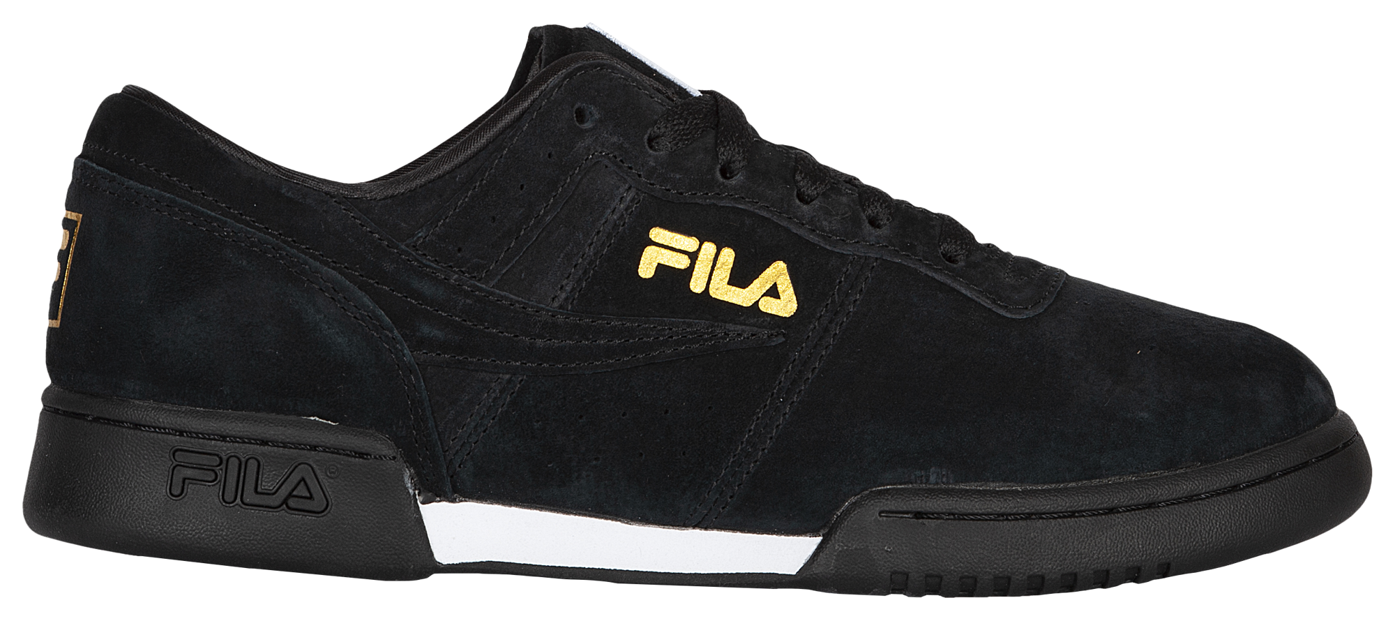 fila black and gold shoes