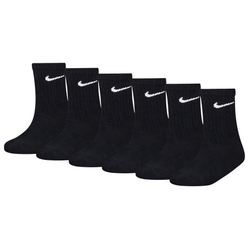 

Boys Preschool Nike Nike 6 Pack Dri-FIT Performance Basic Crew Socks - Boys' Preschool Black Size XS