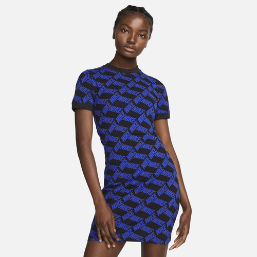 

Nike Womens Nike NSW Essential Bodycon Dress - Womens Black/Blue Size M