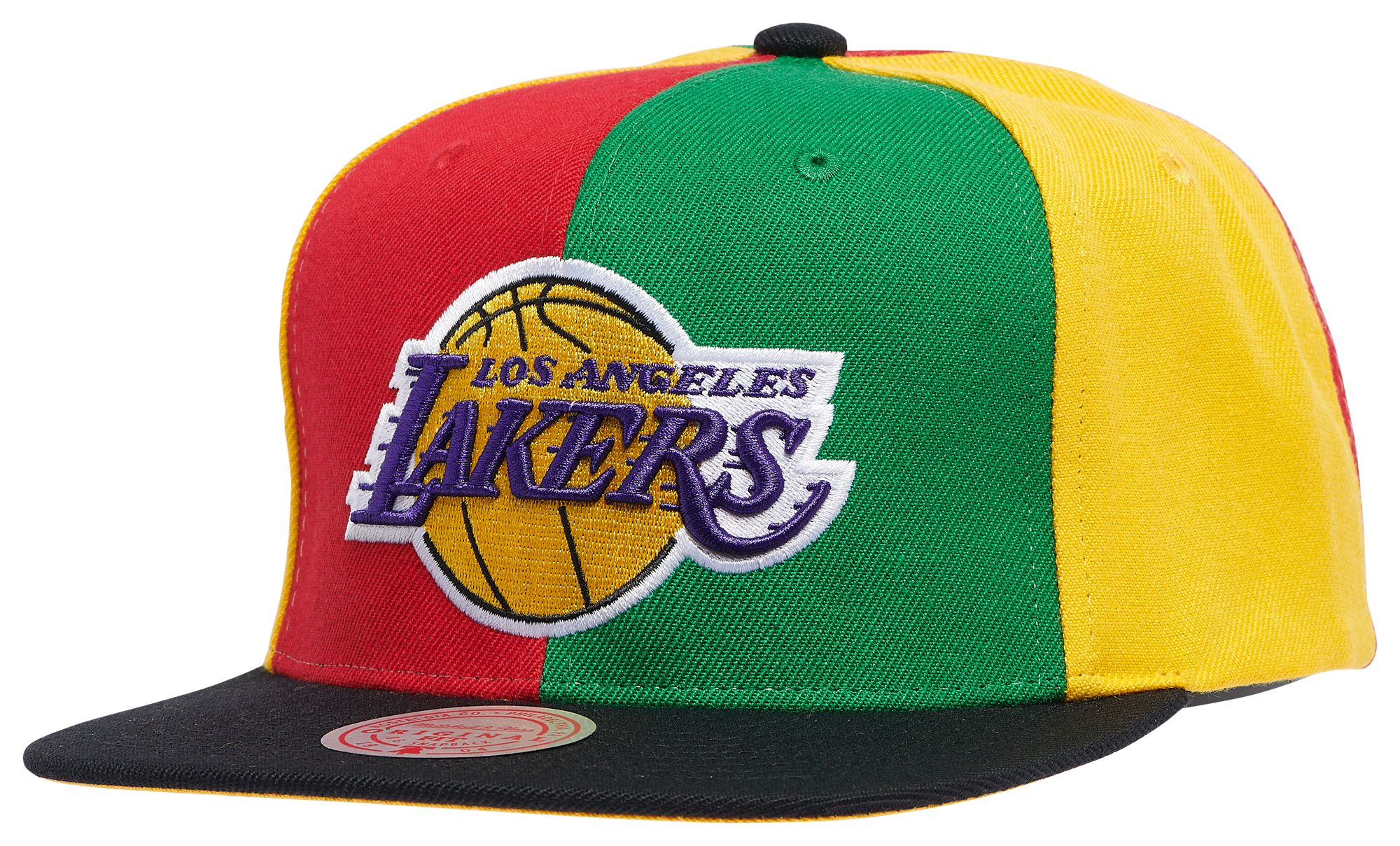 Los Angeles Lakers Mitchell & Ness Snapback Hat Green/Orange