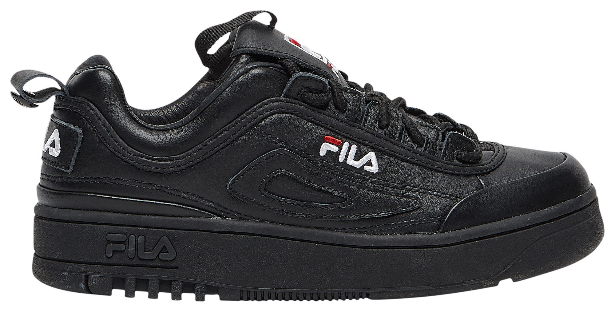 fila disruptor all black womens