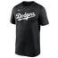 Nike Dodgers Wordmark Legend T-Shirt - Men's Black/Black