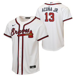 Boys' Grade School - Nike MLB Braves Kids Home Jersey - White