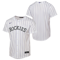 Boys' Grade School - Nike MLB Rockies Kids Home Jersey - White