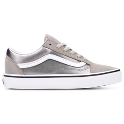 Boys' Grade School - Vans Old Skool - White/Metallic Silver