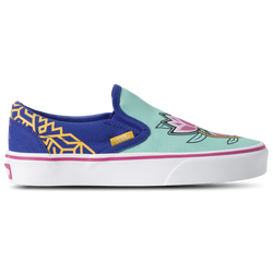 Girls' Grade School - Vans Classic Slip On - Zoey Blue/Green/Multi