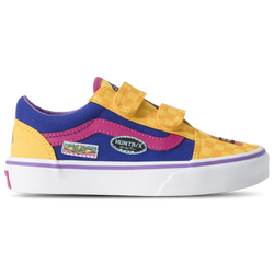 Girls' Preschool - Vans Old Skool Velcro - Multi/Rumi Yellow