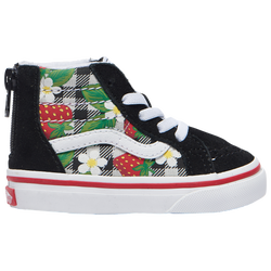 Girls' Toddler - Vans SK8 Hi Zip - Black/White/Red