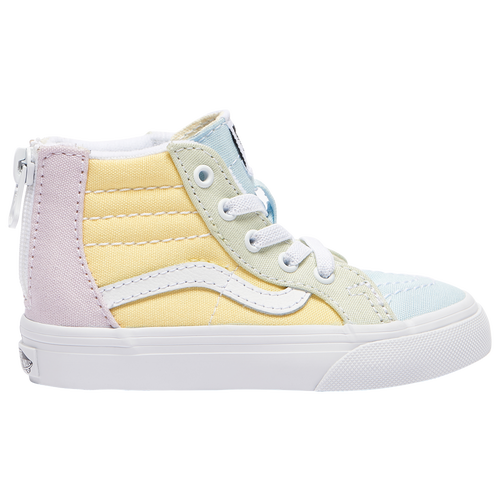 

Girls Vans Vans SK8 Hi Zip - Girls' Toddler Skate Shoe Yellow/Green/Blue Size 04.0