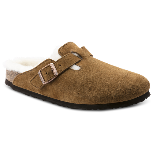 WOMENS - Birkenstock Boston Shearling Sandals - Mink