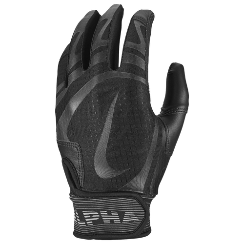

Nike Mens Nike Huarache Edge Batting Gloves - Mens Black/Black/Black Size L