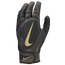 Nike Alpha Huarache Edge Batting Gloves - Grade School Black/Black/Black