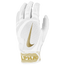Nike Alpha Huarache Edge Batting Gloves - Grade School White/White/White