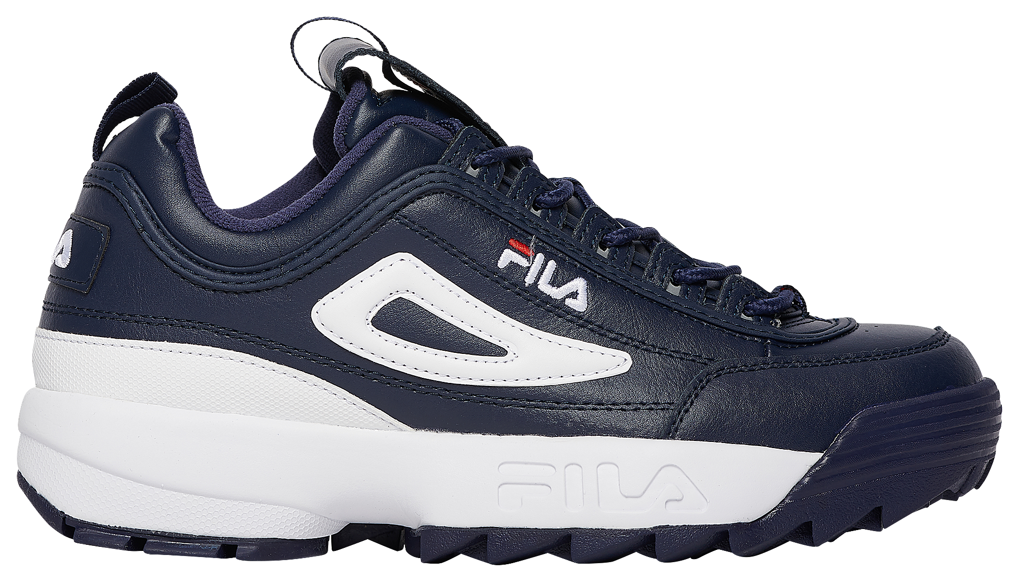 fila disruptor black and white womens