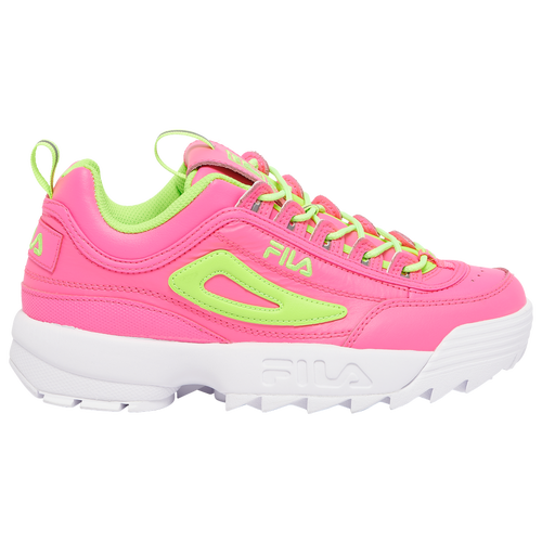 

Girls Fila Fila Disruptor II - Girls' Grade School Shoe Pink/Green/White Size 06.5