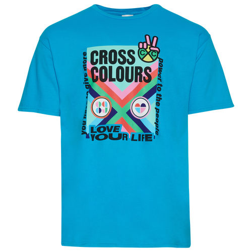 

Cross Colours Love Your Life T-Shirt - Mens Blue Size XXL