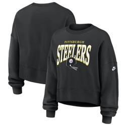 Women's - Nike NFL Steelers Crew - Black