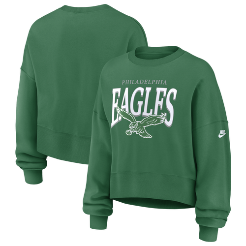Women's Nike  Kelly Green Philadelphia Eagles Oversized Phoenix Fleece Sweatshirt