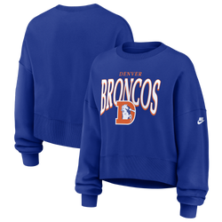 Women's - Nike NFL Broncos Crew - Blue