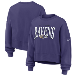 Women's - Nike NFL Ravens Crew - Purple