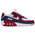 Nike Air Max 90  - Boys' Grade School White/Deep Royal/University Red