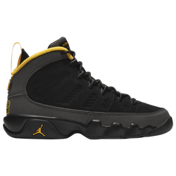 Girls' Grade School - Jordan Retro 9 - Black/University Gold/Dark Charcoal