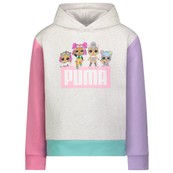 Girls' Grade School - PUMA X LOL Fleece Pullover Hoodie - White/Multi