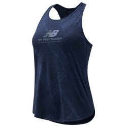 Women's - New Balance Q Speed Jaquard Tank - Navy