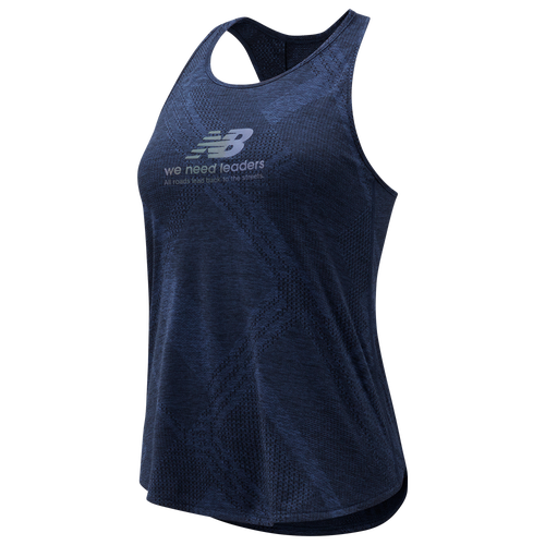 

New Balance Womens New Balance Q Speed Jaquard Tank - Womens Navy Size S