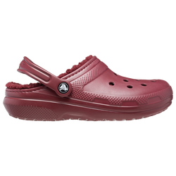 Red fur lined crocs on sale