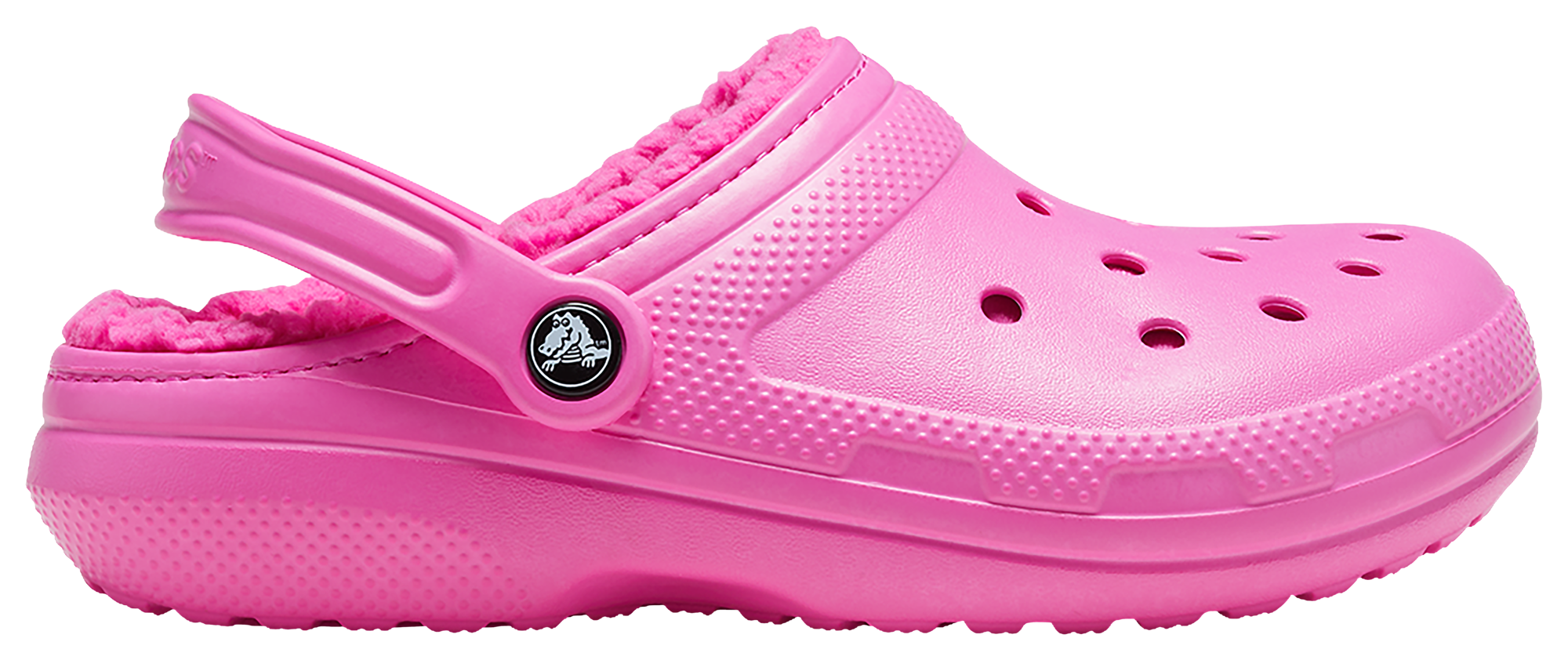 Fluffy pink crocs best sale