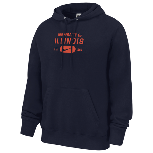 Nike Mens Illinois Club Hoodie In Navy