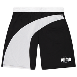 Boys' Grade School - PUMA Mesh Shorts - Black/White