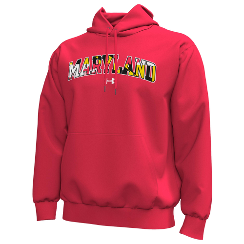 Under Armour Mens Maryland Logo Icon Pullover Hoodie - - Red