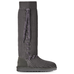 Women's - UGG Classic Tall Whipstitch Knit - Charcoal