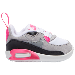 Girls' Infant - Nike Air Max 90 - White/Particle Grey/Lt Smoke Grey