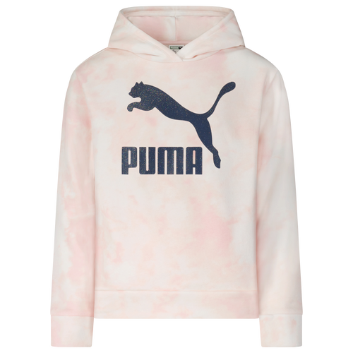 

Girls PUMA PUMA Tie Dye Hoodie - Girls' Grade School Pink Size XL